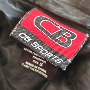 CB Sports Quilted Down Puffer Jacket Long Black Zip Winter sz S